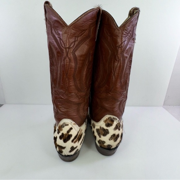 Vintage Bob’s Boot Co Women’s Cowboy Western Cowhide Boots Size 5 - Picture 5 of 10